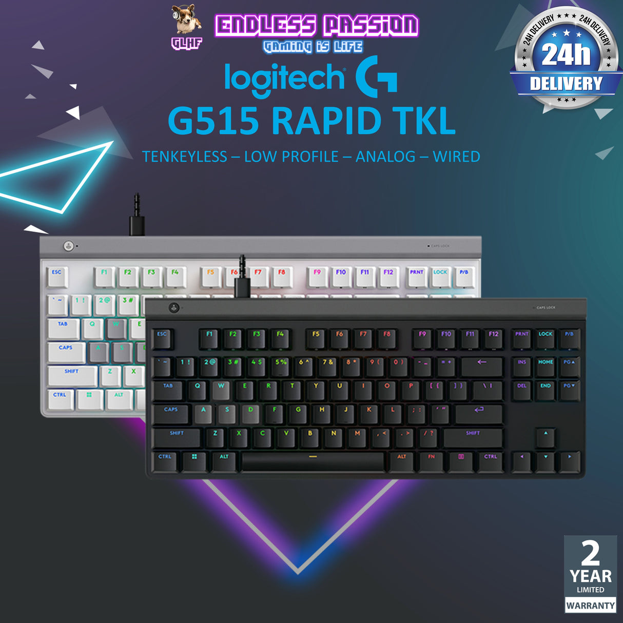 Logitech G G515 Rapid TKL Low Profile Wired Gaming Keyboard