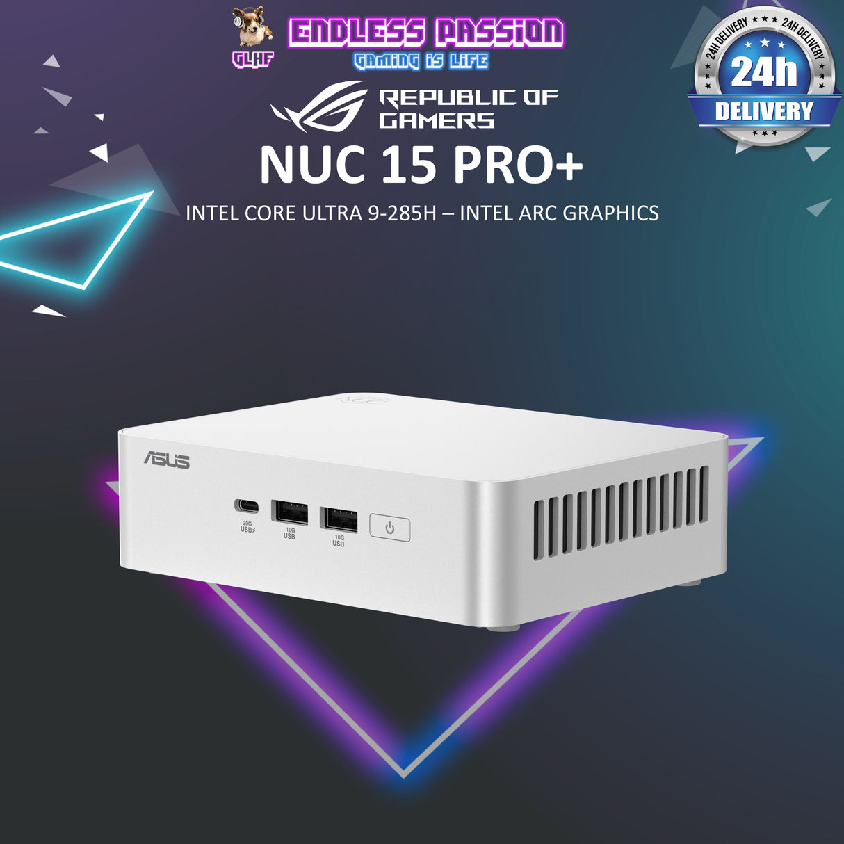 Asus NUC 15 PRO+ SLIM U9-285H Elegant Mini PC