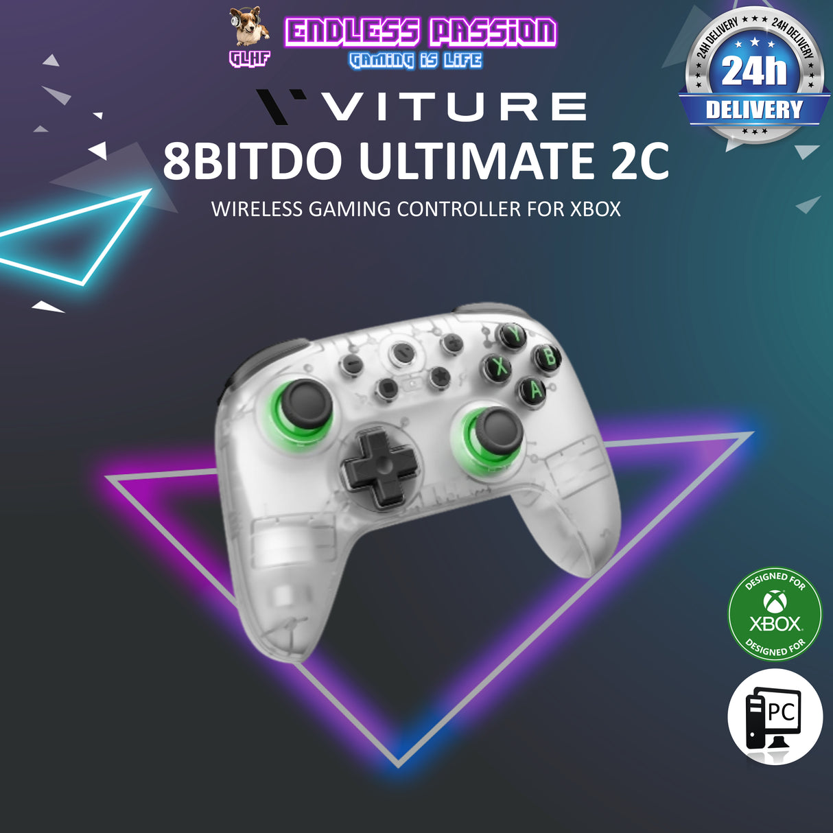 (PRE ORDER) VITURE x 8BitDo Ultimate 2C Wireless Controller Xbox Layout - Bluetooth Game Controller for PC Mobile