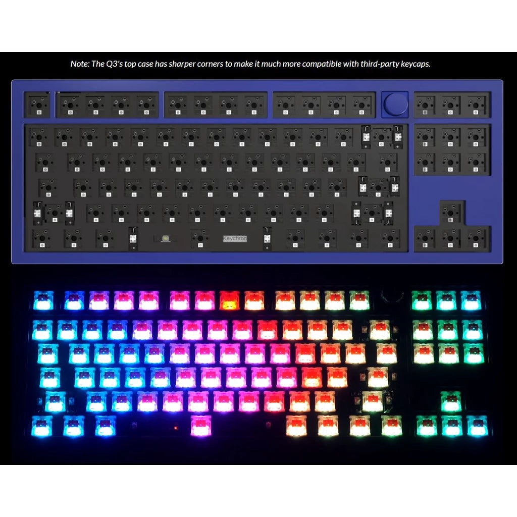 Keychron Q3 Knob QMK Custom Mechanical Keyboard Barebone Kit