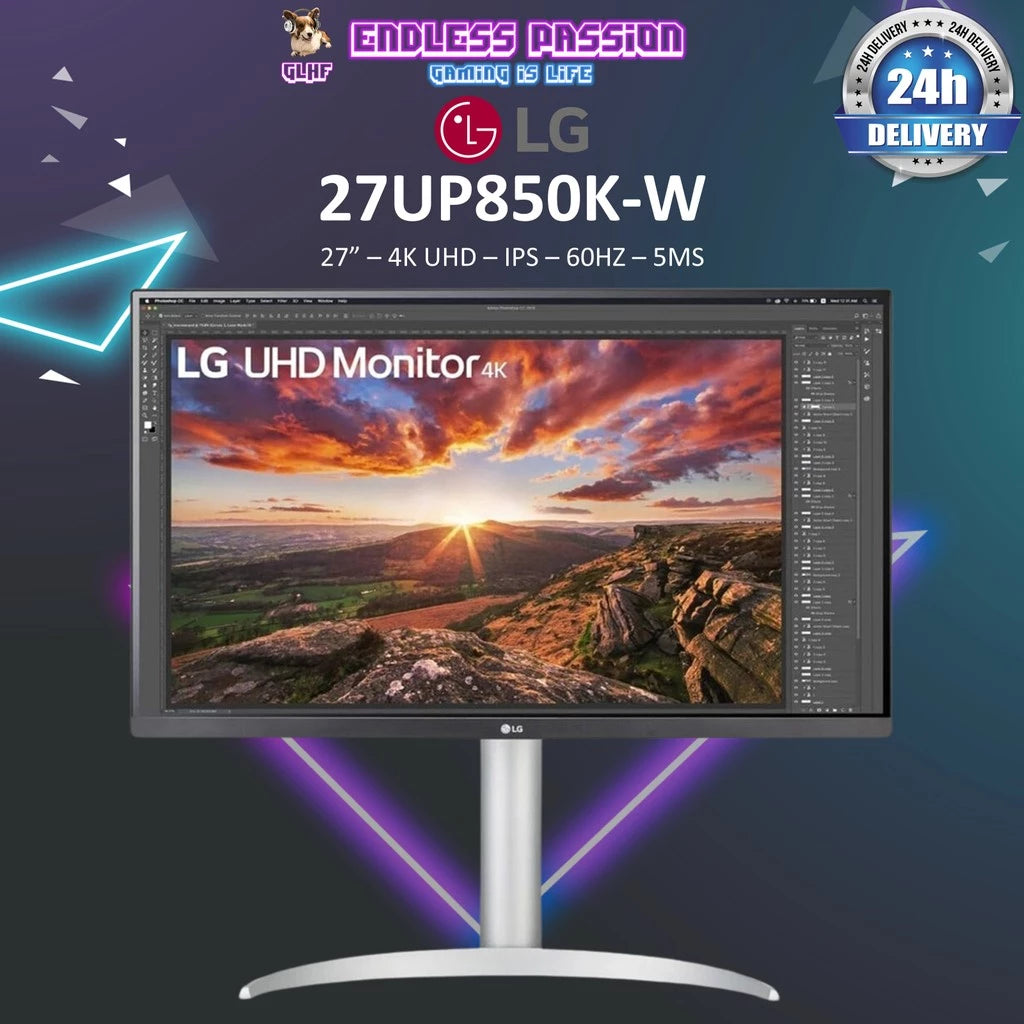 LG 27UP850K-W — 27" 4K UHD IPS 60Hz 5ms Monitor with VESA DisplayHDR™ 400