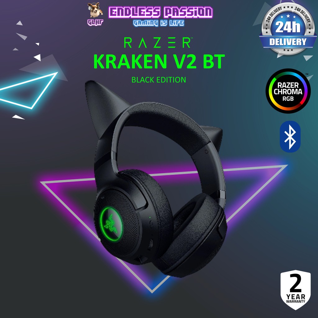 Razer Kraken Kitty V2 BT - Wireless Bluetooth RGB Headset with Kitty Ears