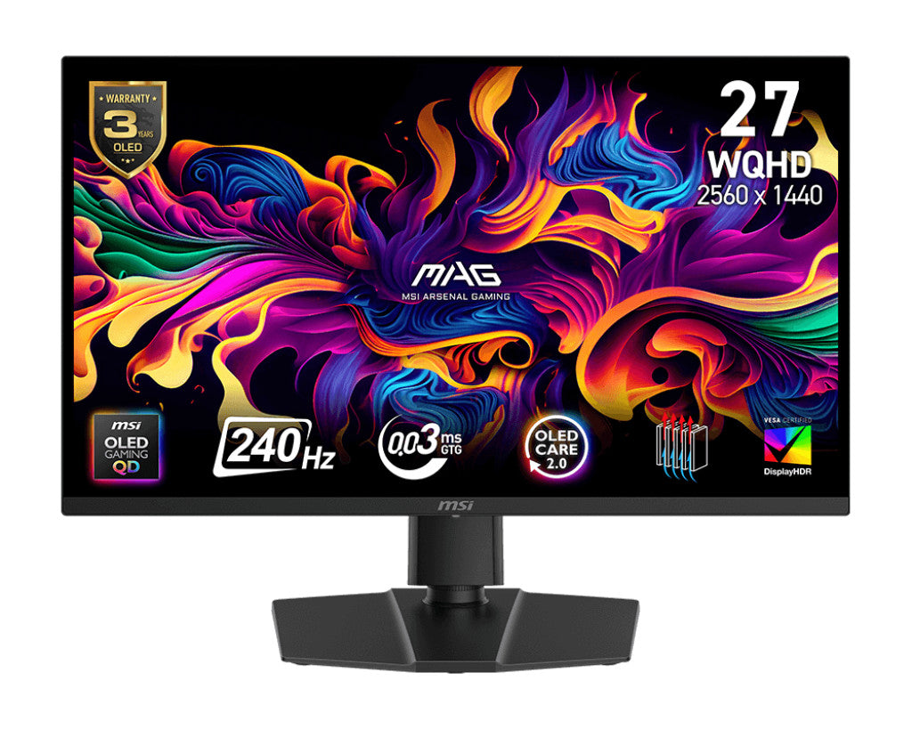 MSI MAG 273QP QD-OLED X24 Gaming Monitor - 26.5" 4K WQHD QD-OLED 240Hz 0.03ms (GTG)