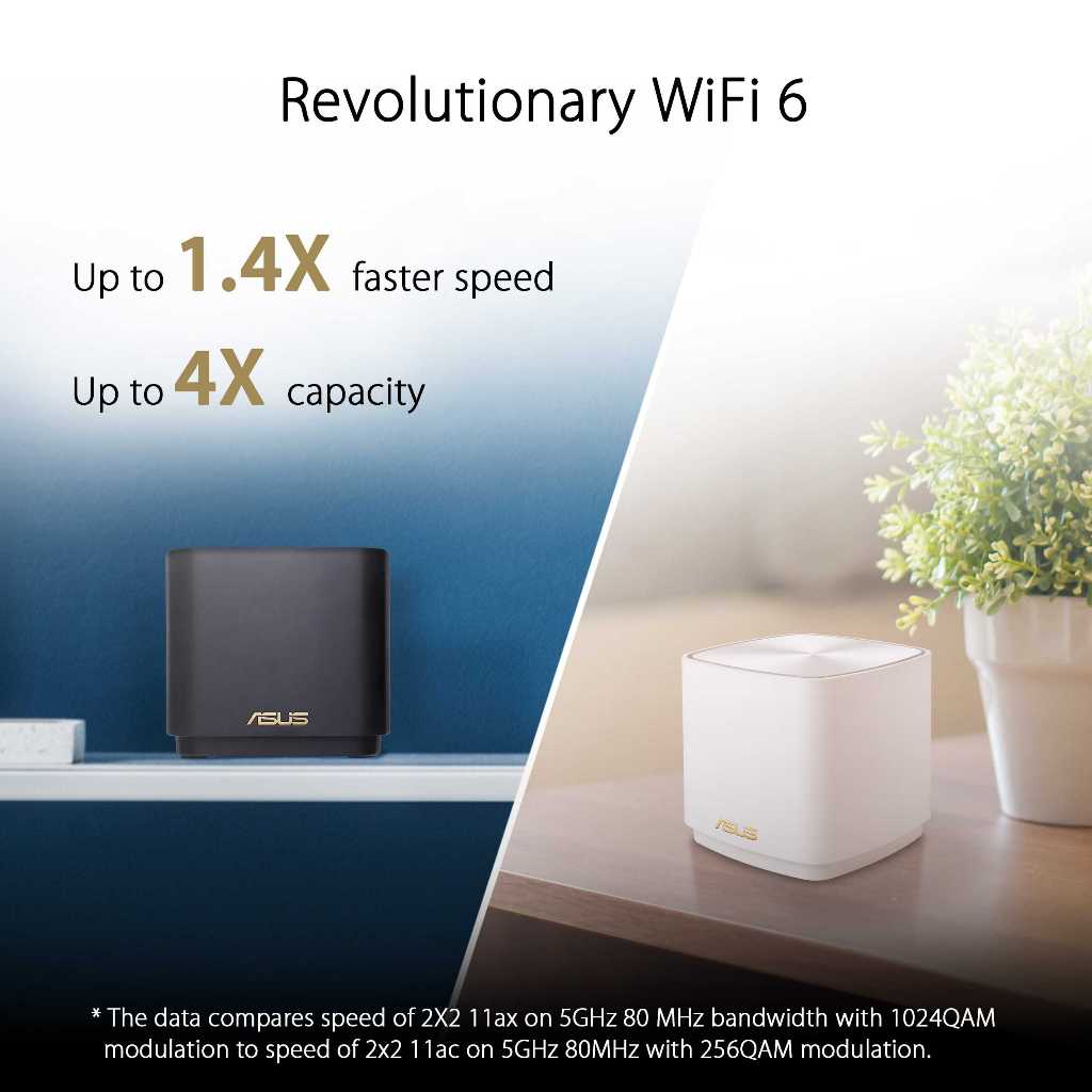 ASUS ZenWiFi XD4S Whole-Home Mesh WiFi 6 (802.11ax) System