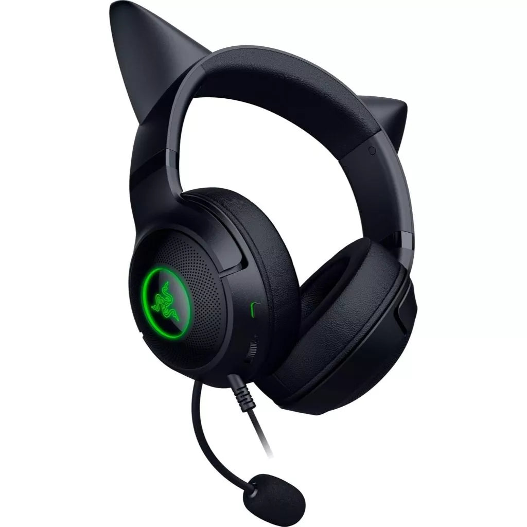 Razer Kraken Kitty V2 Wired USB Headset with RGB Kitty Ears - Black