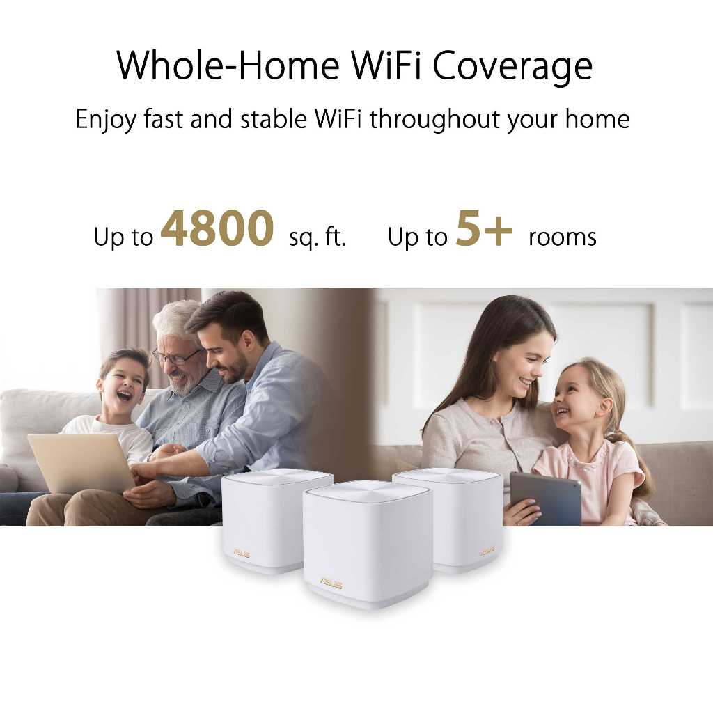ASUS ZenWiFi XD4S Whole-Home Mesh WiFi 6 (802.11ax) System