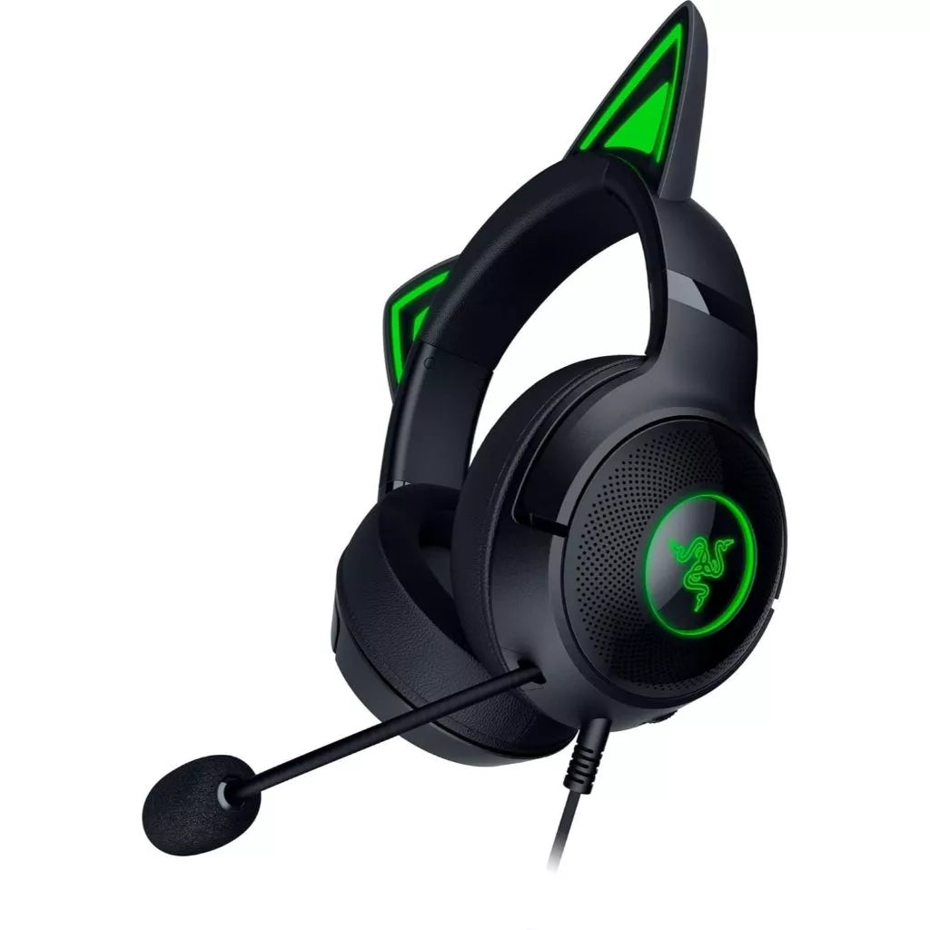 Razer Kraken Kitty V2 Wired USB Headset with RGB Kitty Ears - Black