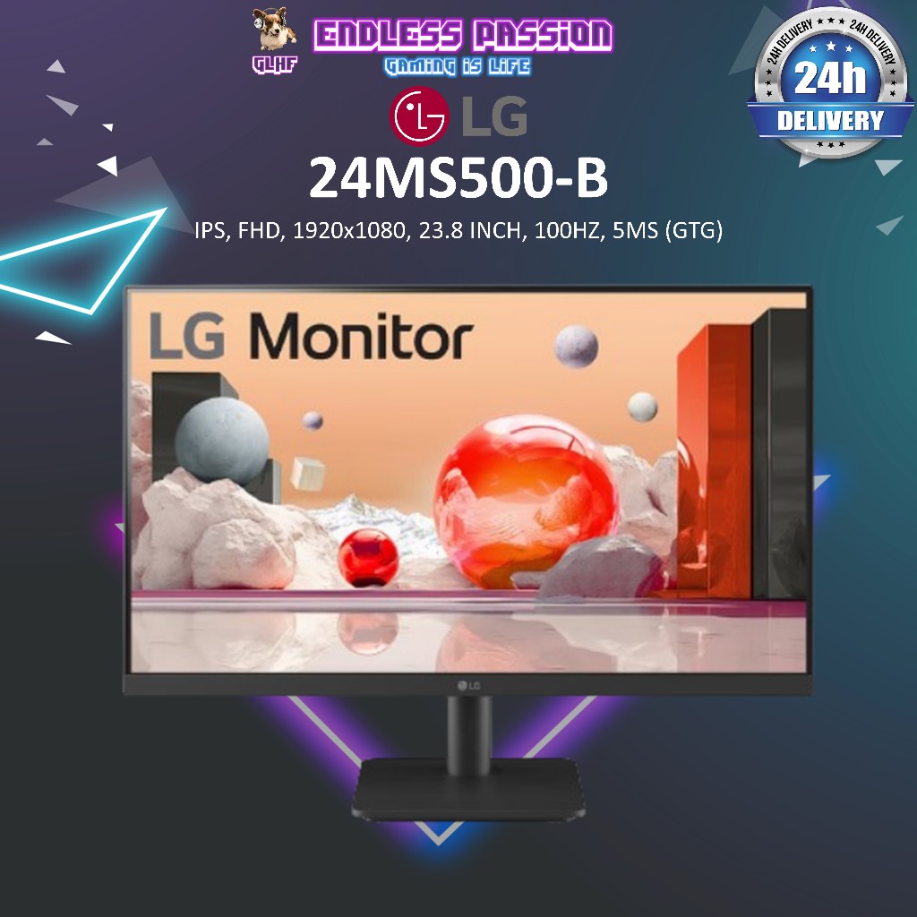 LG 24MS500-B - 24 Inch FHD IPS Gaming Monitor