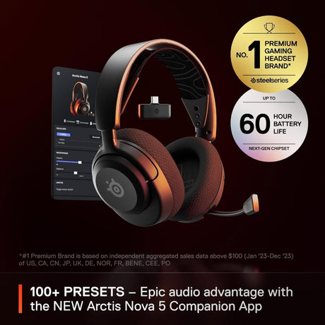 SteelSeries Arctis Nova 5 Wireless Multi-System Gaming Headset