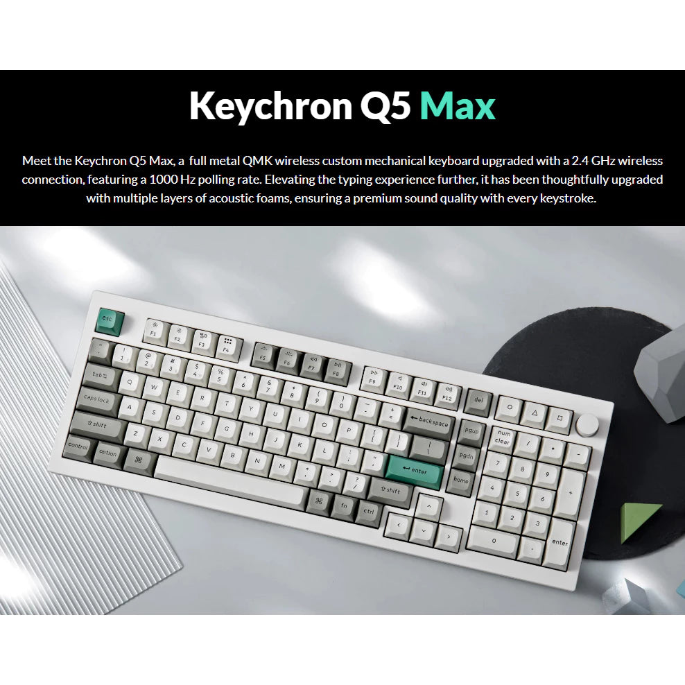 Keychron Q5 Max QMK/VIA Wireless Custom Mechanical Keyboard
