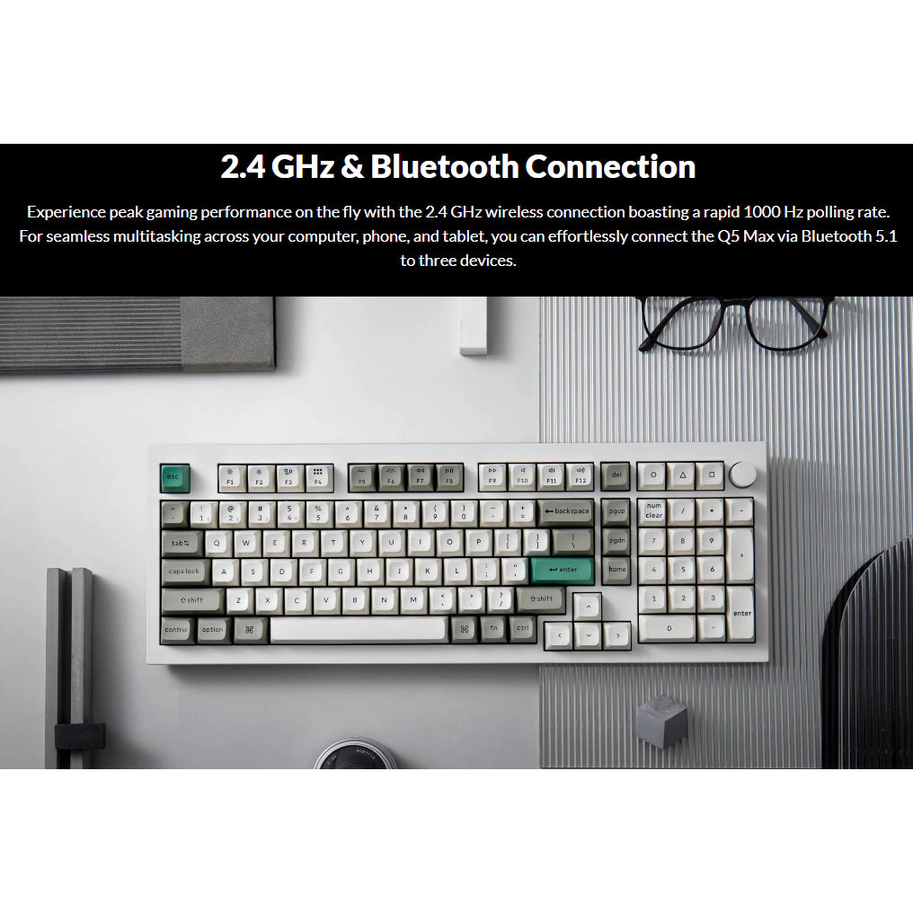 Keychron Q5 Max QMK/VIA Wireless Custom Mechanical Keyboard