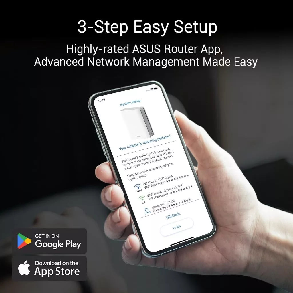 ASUS ZenWiFi BT10 Tri-Band WiFi 7 Mesh Router