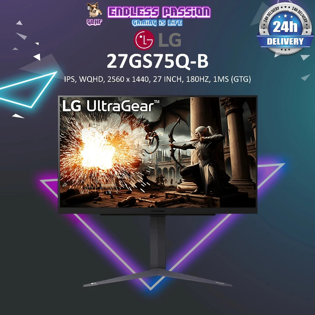 LG 27GS75Q-B inch, 1440p, 180Hz, 1ms Gaming Monitor