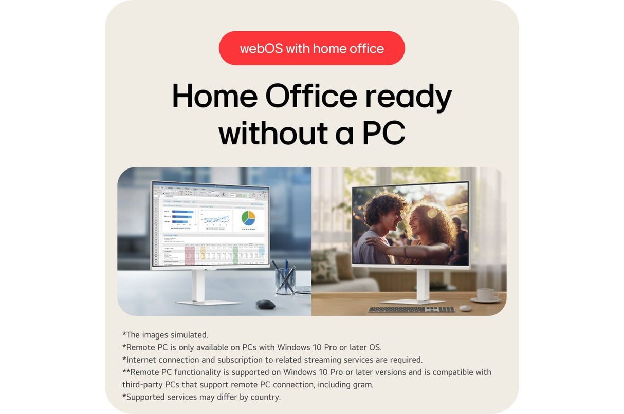 LG Monitor 32U720SA-W - 31.5” 4K UHD Smart Monitor with webOS