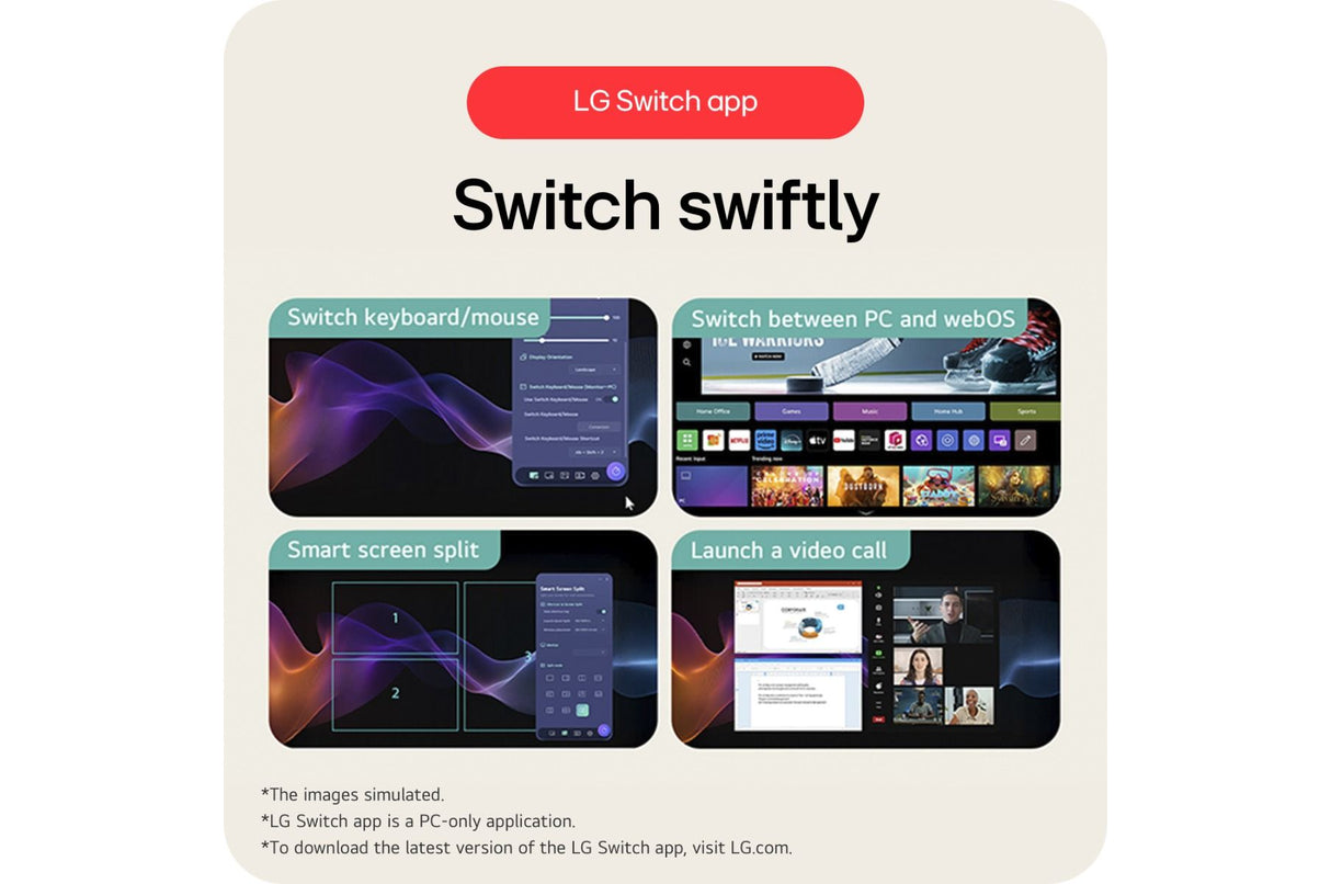 LG Monitor 32U720SA-W - 31.5” 4K UHD Smart Monitor with webOS