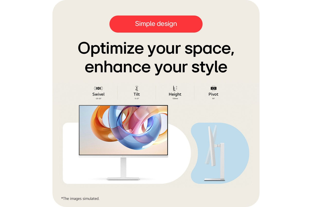 LG Monitor 32U850SA-W 31.5” 4K UHD IPS Smart Monitor with webOS and built-in FHD webcam