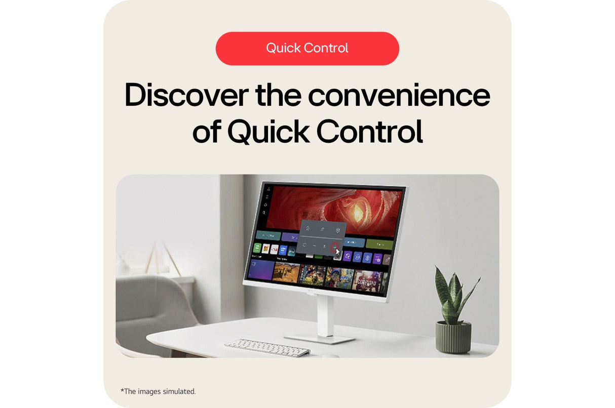 LG Monitor 32U720SA-W - 31.5” 4K UHD Smart Monitor with webOS