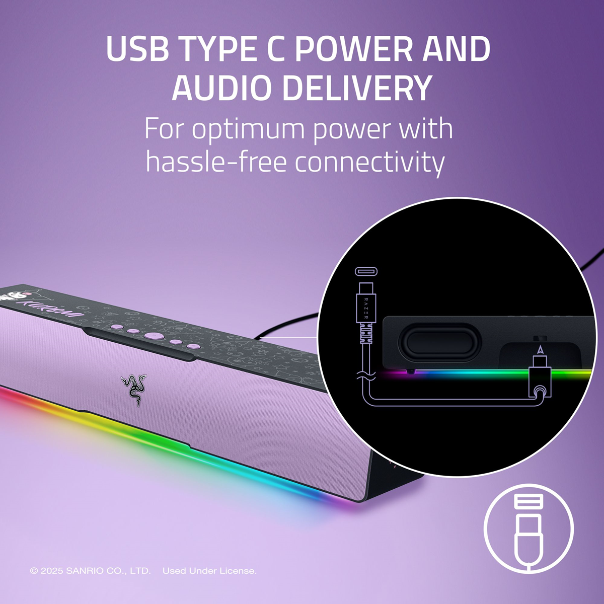 Razer Leviathan V2 X - PC Gaming Soundbar - Kuromi Edition