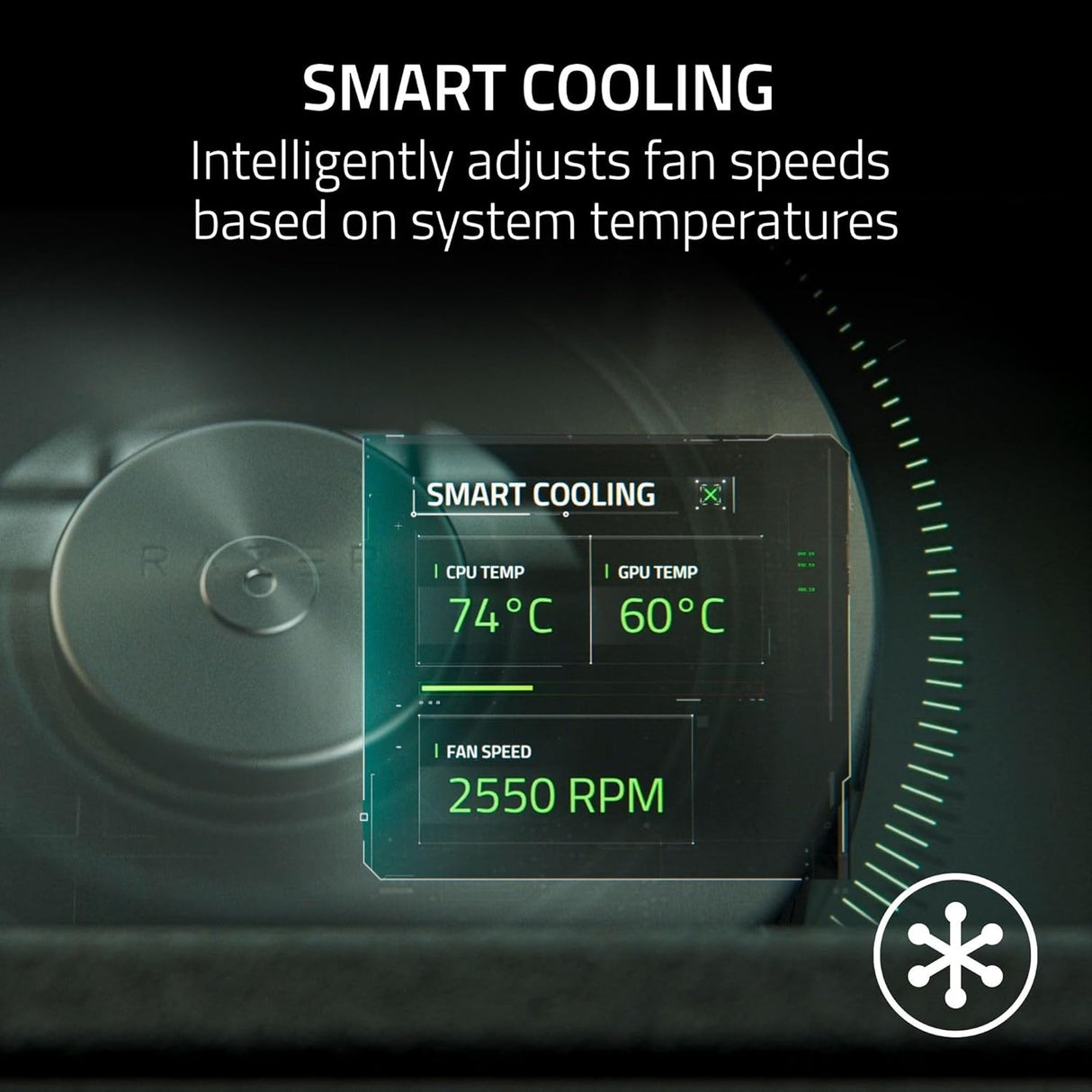 Razer Ergonomic Laptop Cooling Pad - Premium Cooling Solution for Gaming & Professional use