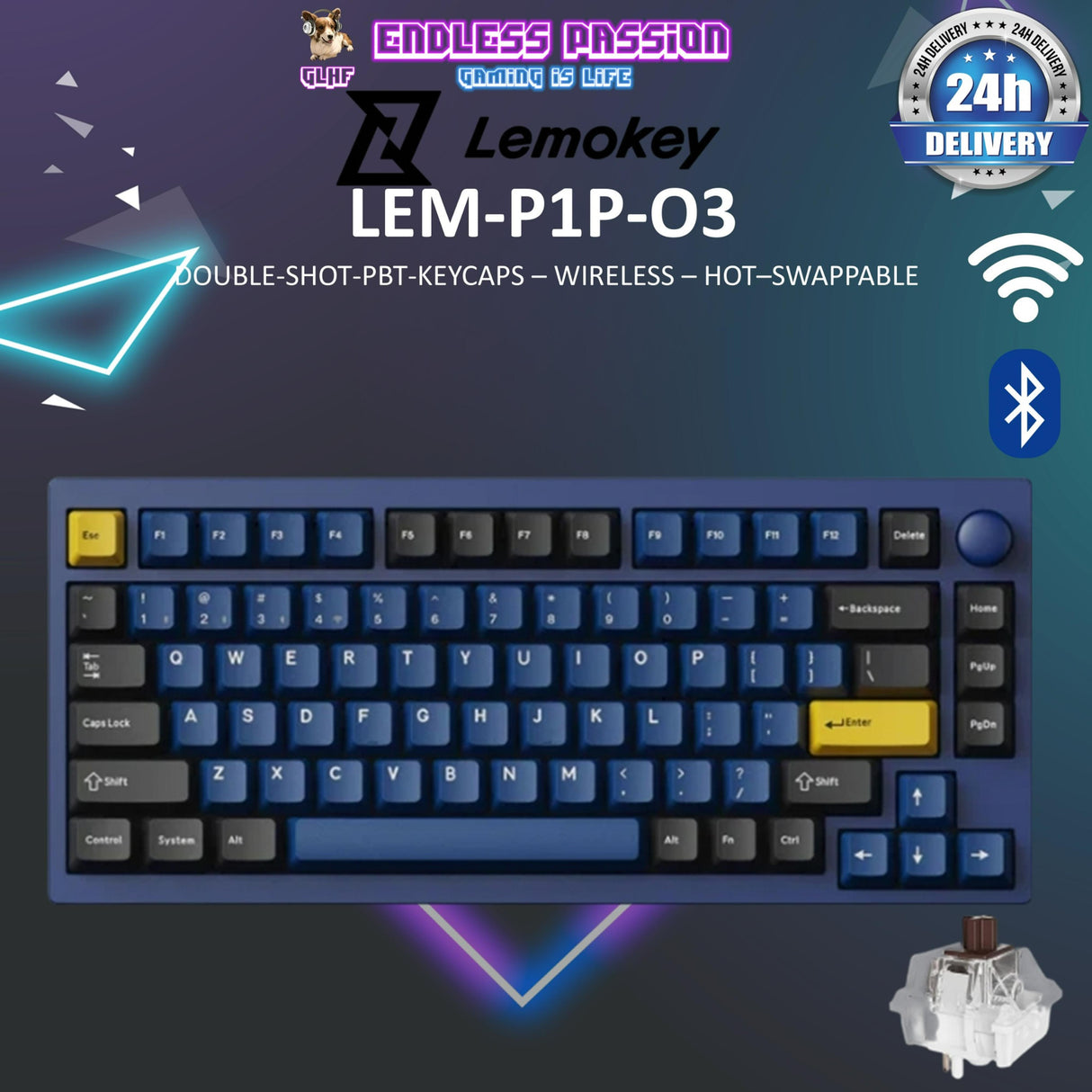 Lemokey P1 Pro Custom Gaming Keyboard - Space Sliver