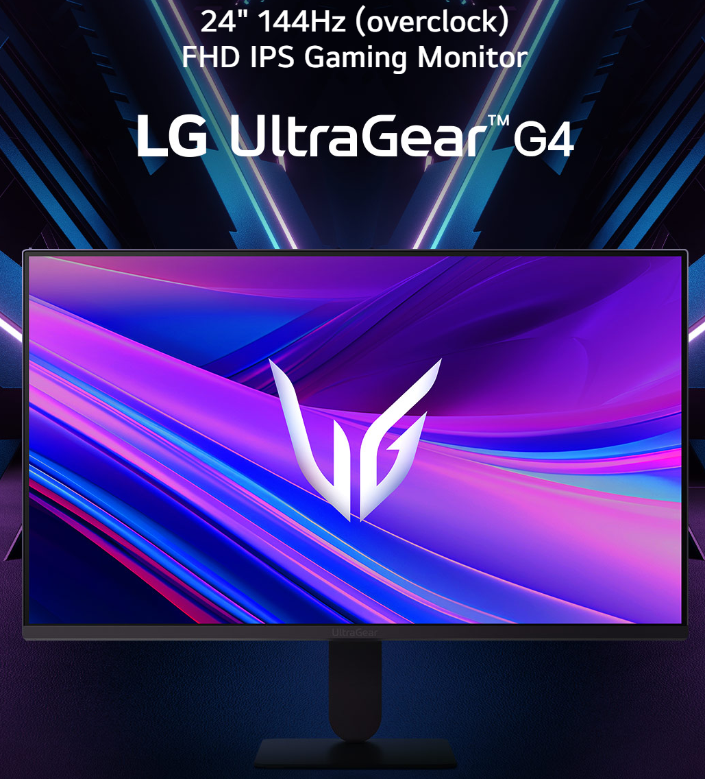 LG 24G411A-B 24-inch Ultragear Full HD (1920 x 1080) IPS Gaming Monitor, 144Hz (O/C), 1ms MBR