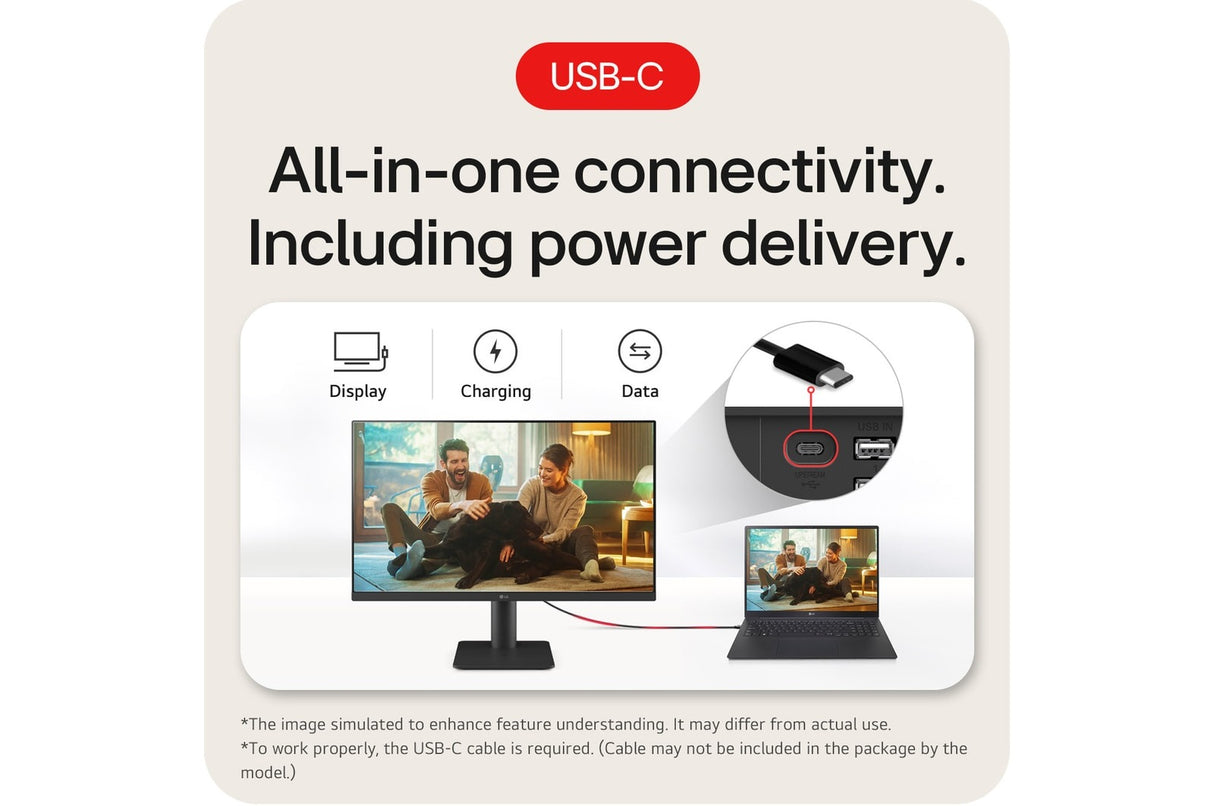 LG 27MS570-B — 27" FHD IPS 100Hz Productivity Monitor 65W Type C PD