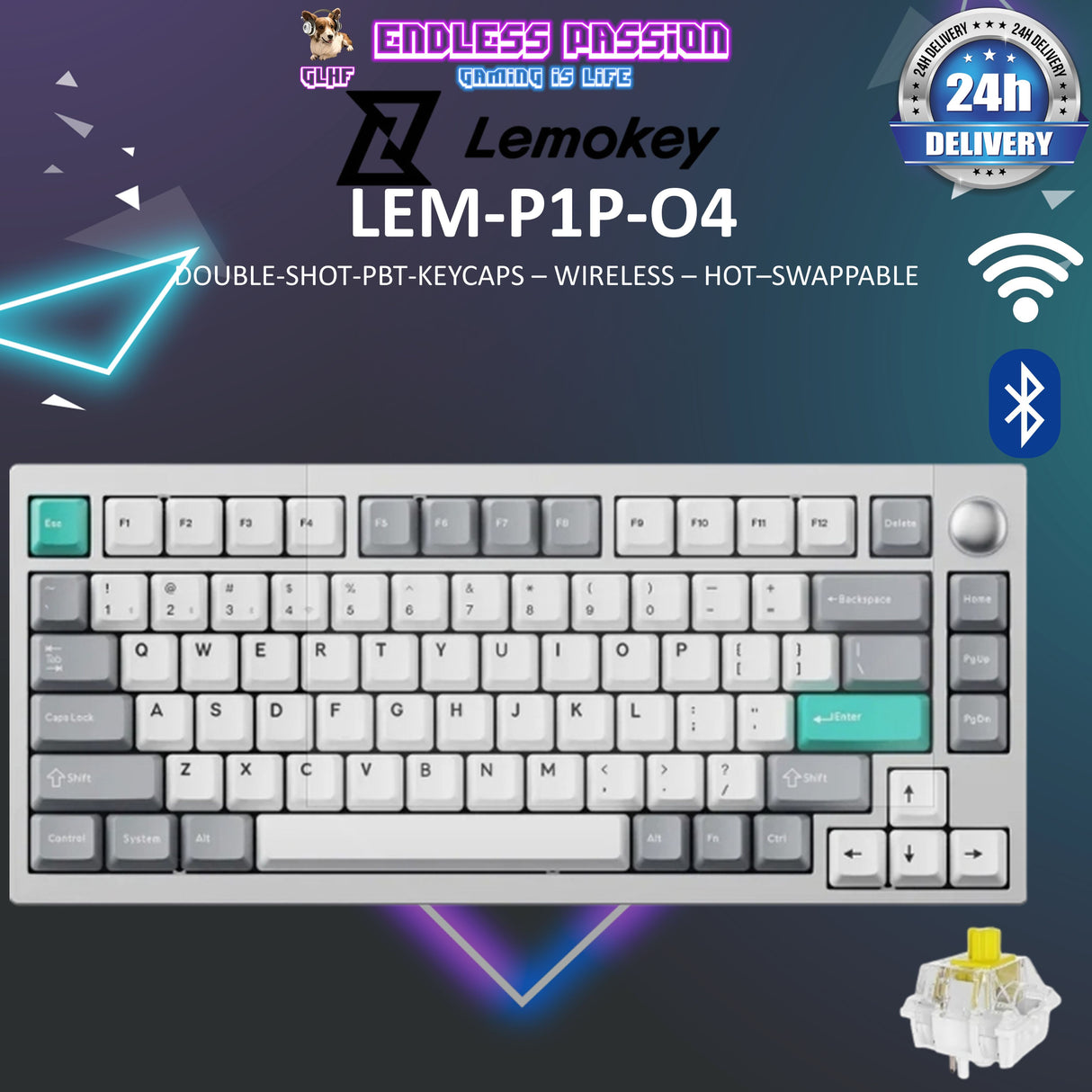 Lemokey P1 Pro Custom Gaming Keyboard - Space Sliver