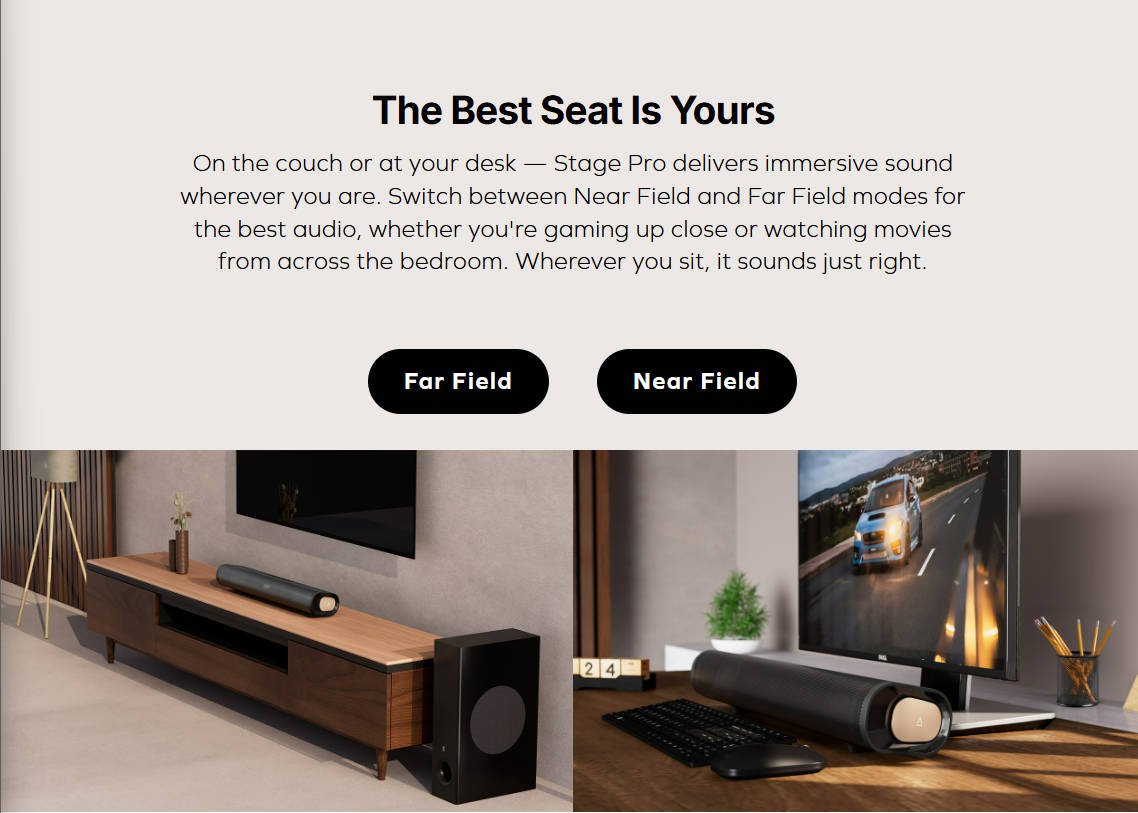 Creative Stage Pro 2.1 Soundbar with Dolby Audio