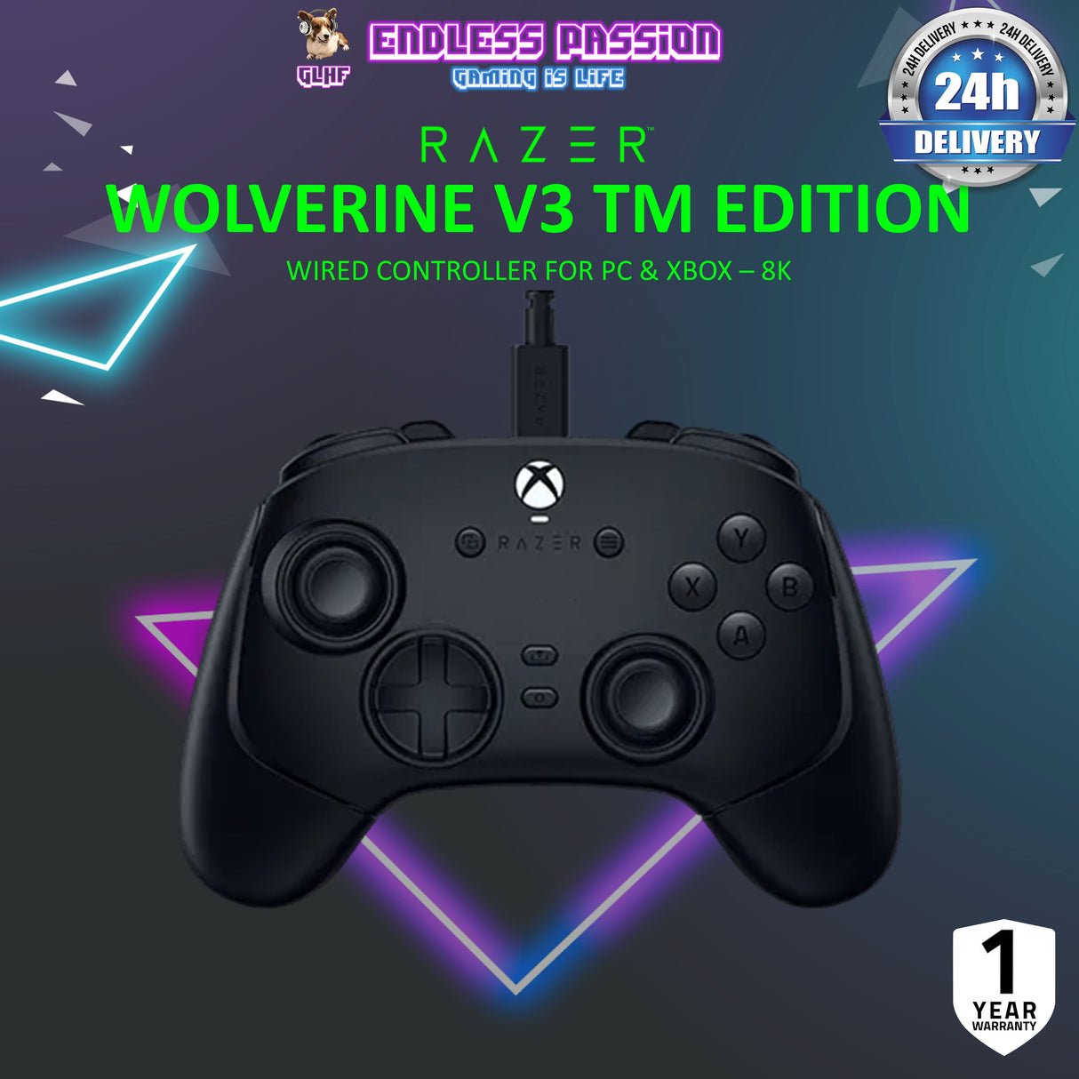 Razer Wolverine V3 Tournament Edition - Wired Gaming Controller for Xbox Series X|S & PC - Black