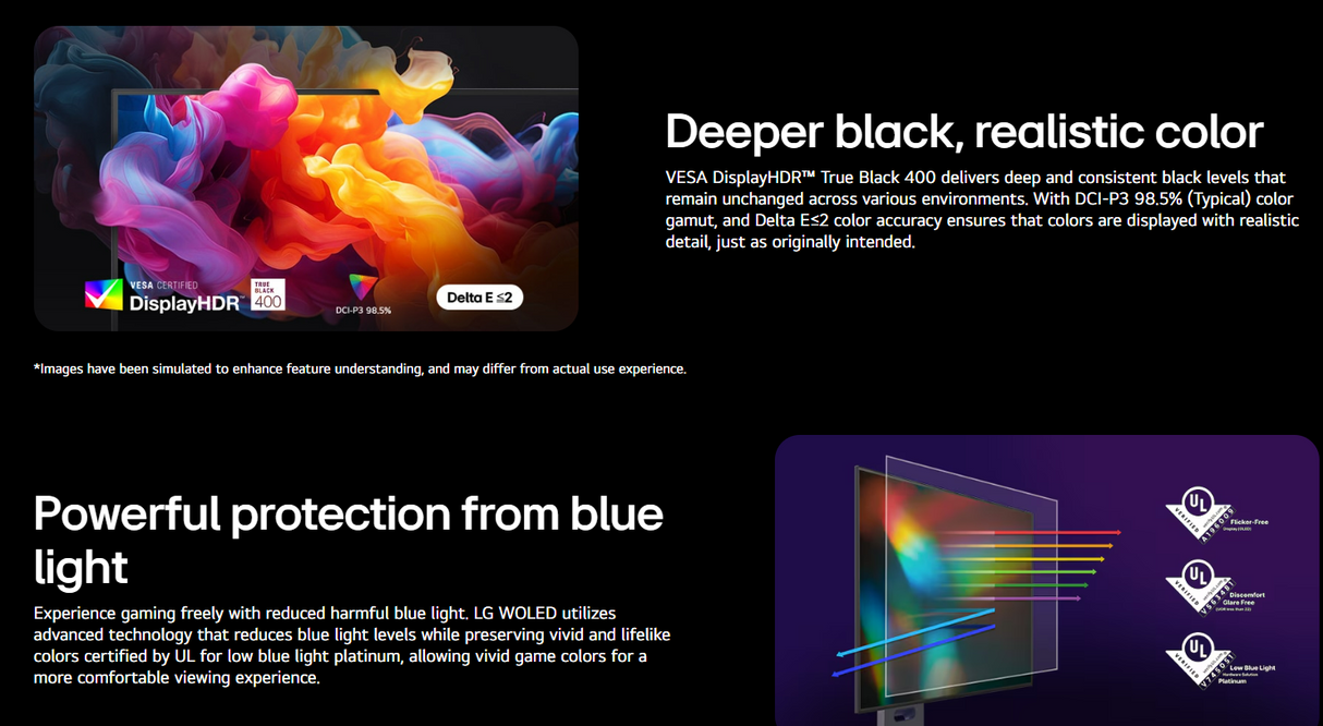 LG 32GX850A-B 32" UltraGear 4K UHD (3840 x 2160) Glossy OLED Gaming Monitor, Dual-Mode 165Hz/330Hz, 0.03ms