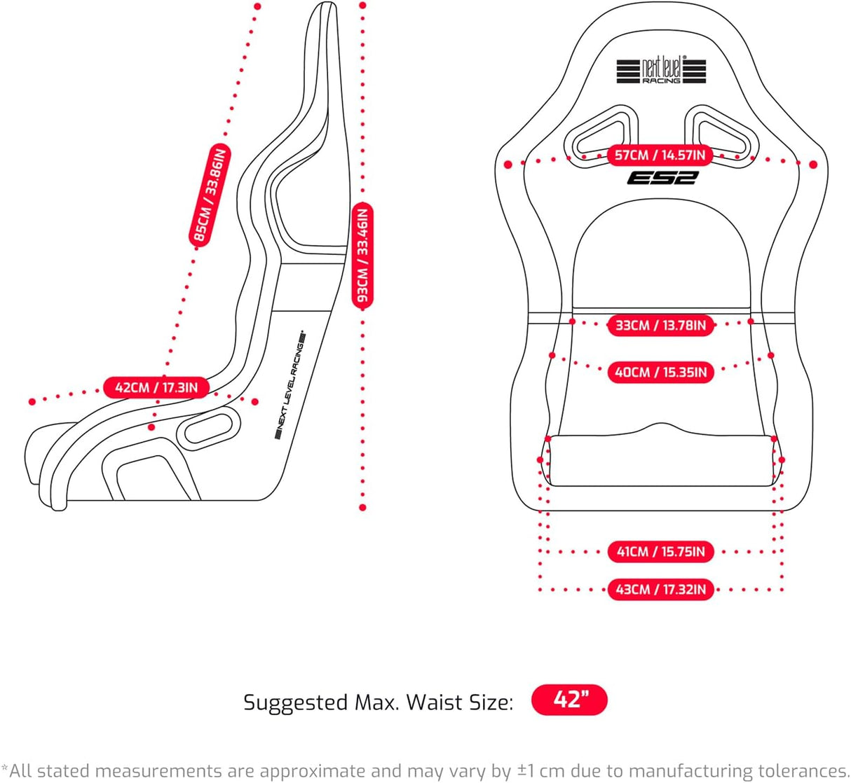 Next Level Racing ES2 Elite Sim Racing Seat