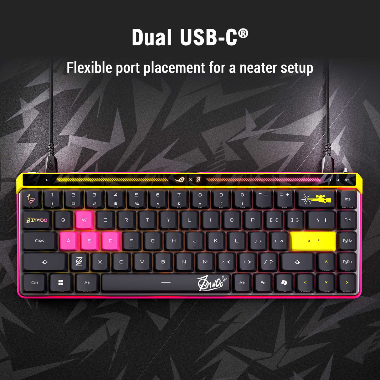 ASUS ROG Falchion Ace HFX ZywOo Edition 65% Wired Gaming Keyboard - ROG HFX Magnetic Switch