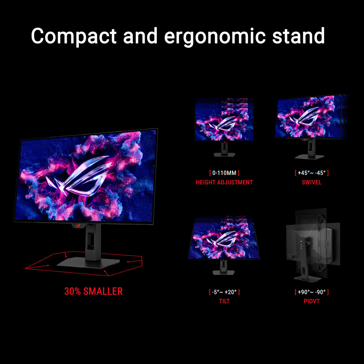 ASUS ROG Strix XG27AQWMG 27-inch WOLED Gaming Monitor - 280Hz, Flat