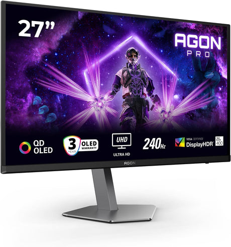 AOC AGON AG276UZD 27-inch 4K UHD QD-OLED Gaming Monitor - 240Hz, Flat
