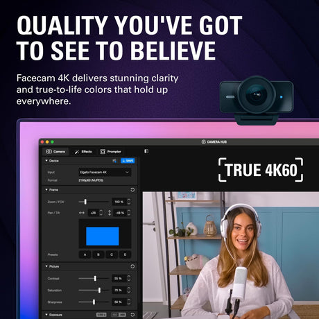 Elgato Facecam 4K - Ultra HD at 60FPS