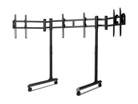 Next Level Racing Round Tube Freestanding Triple Monitor Stand - NLR-R011