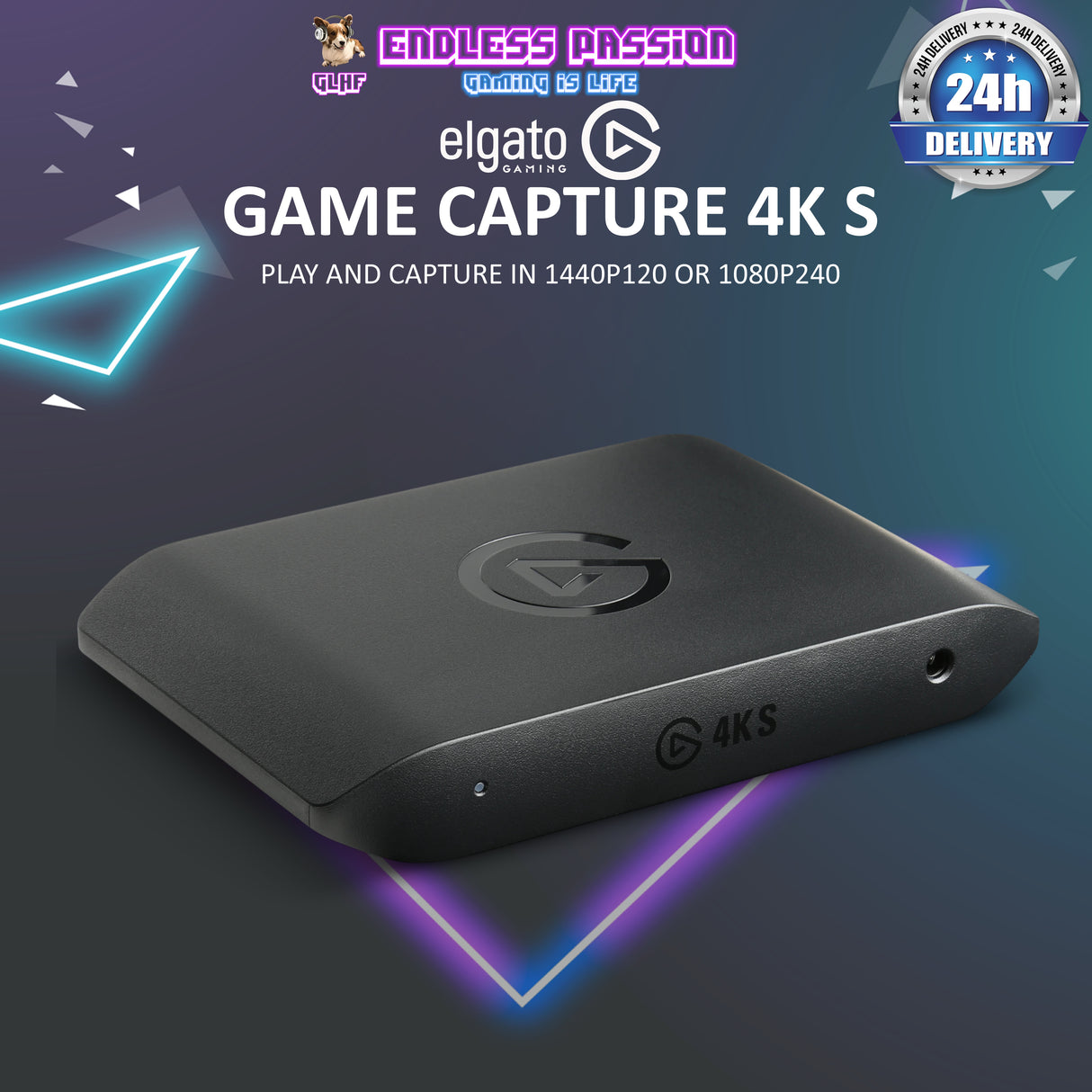 Elgato Game Capture 4K S – 4K60 HDR Capture for PC, Console & Streaming