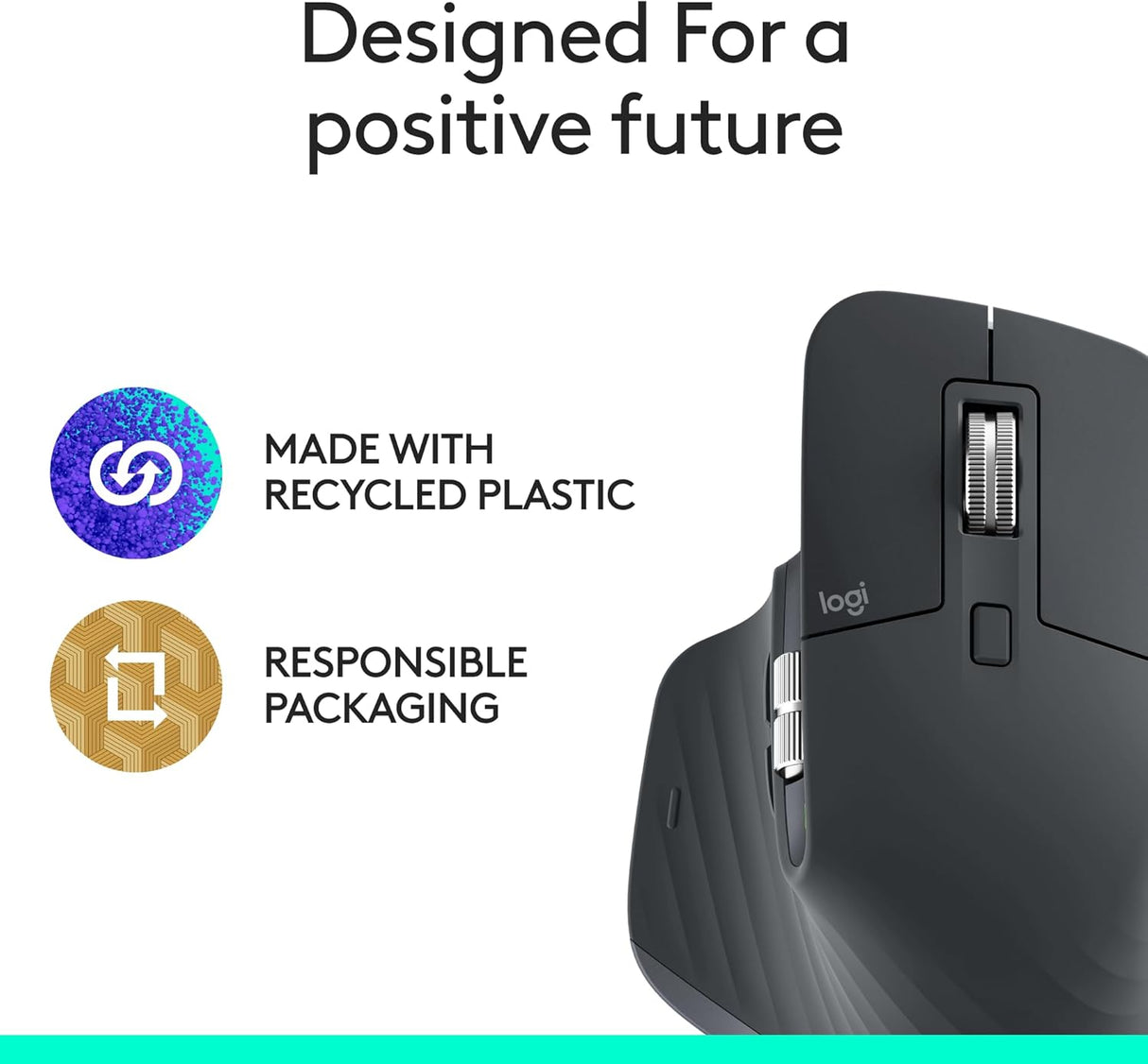 Logitech MX Master 3S Wireless Mouse Graphite - Bluetooth Edition