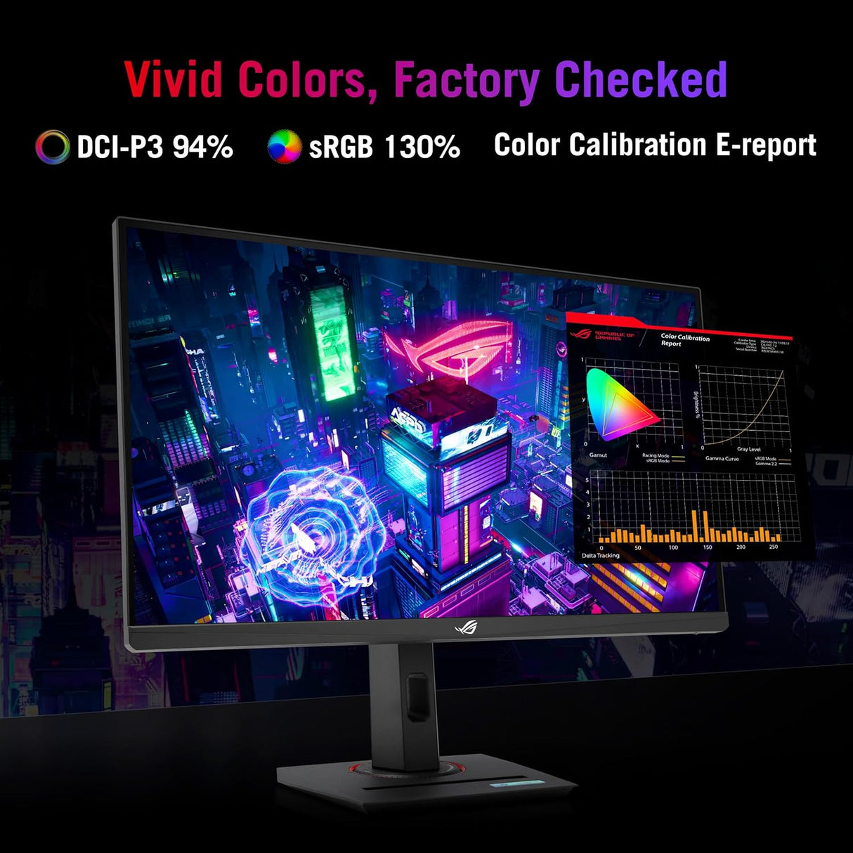 ASUS Gaming Monitor XG27ACMS - QHD - Fast IPS - 2560x1440 - 27" - 0.3ms - 320HZ(OC) - HDR