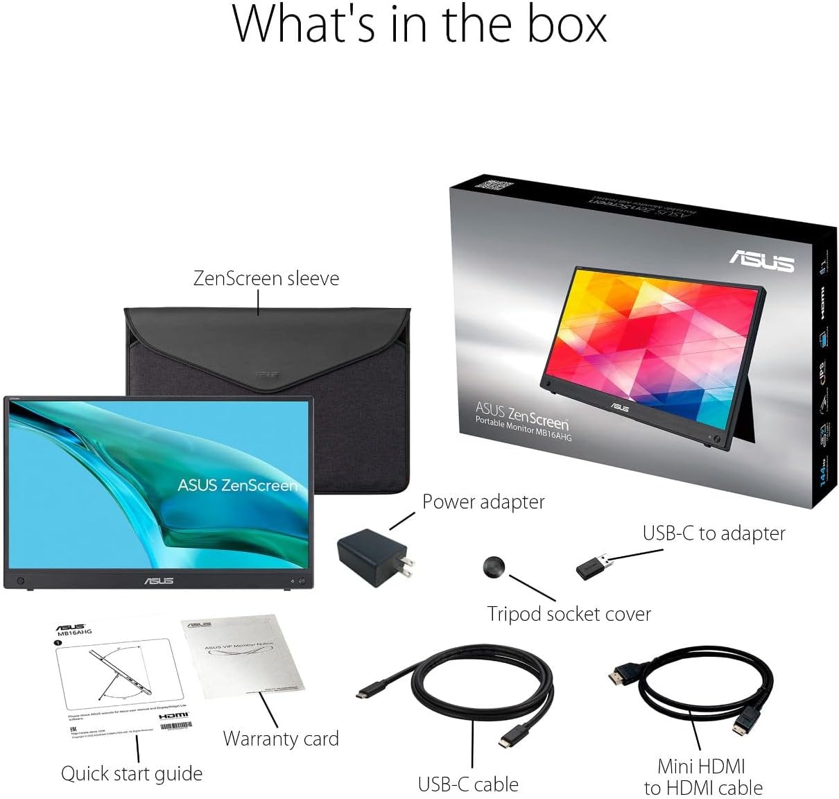 ASUS ZenScreen MB16AHG 16 Inch Portable Monitor