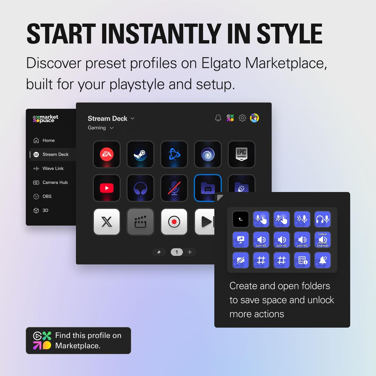Elgato Stream Deck Scissor Keys Precision 15-Key Control Pad