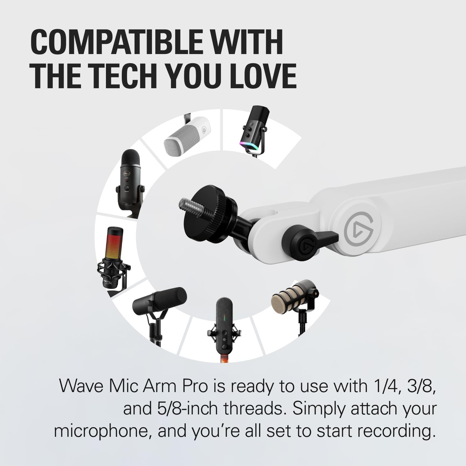 Elgato Wave Mic Arm Pro - 360° Rotatable Low Profile Gas