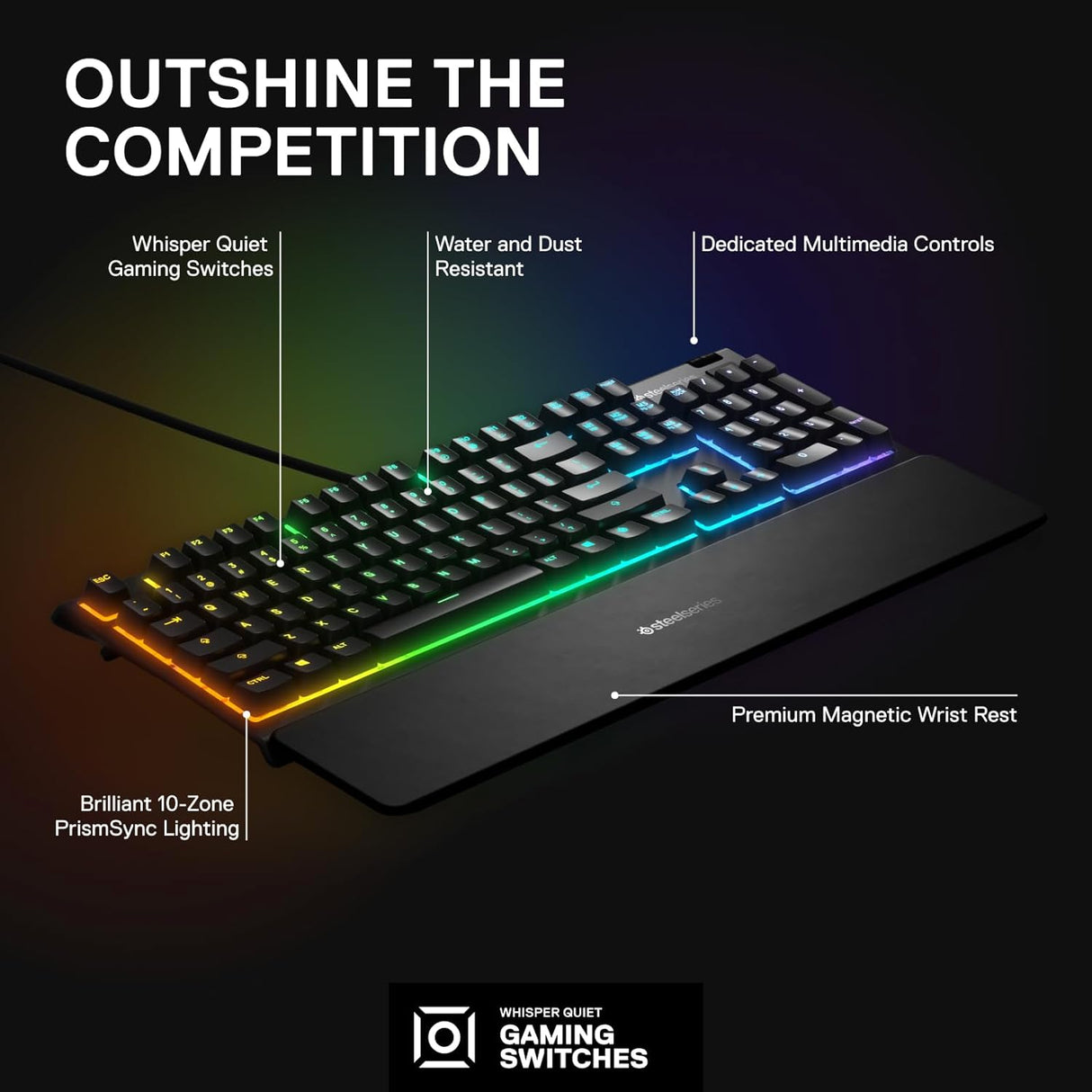 SteelSeries Apex 3 Wired Gaming Keyboard