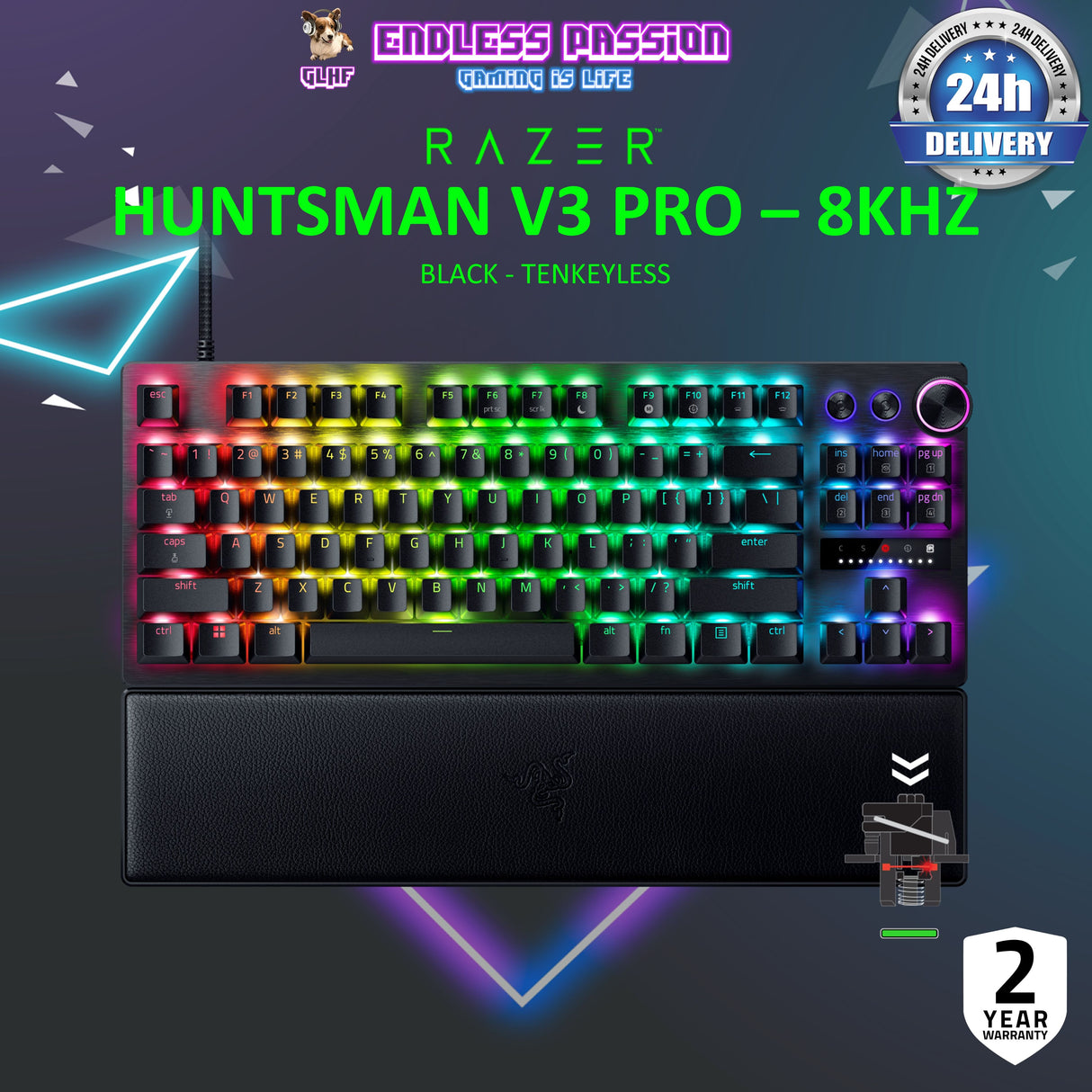 Razer Huntsman V3 Pro 8KHZ Esports Wired Gaming Keyboard