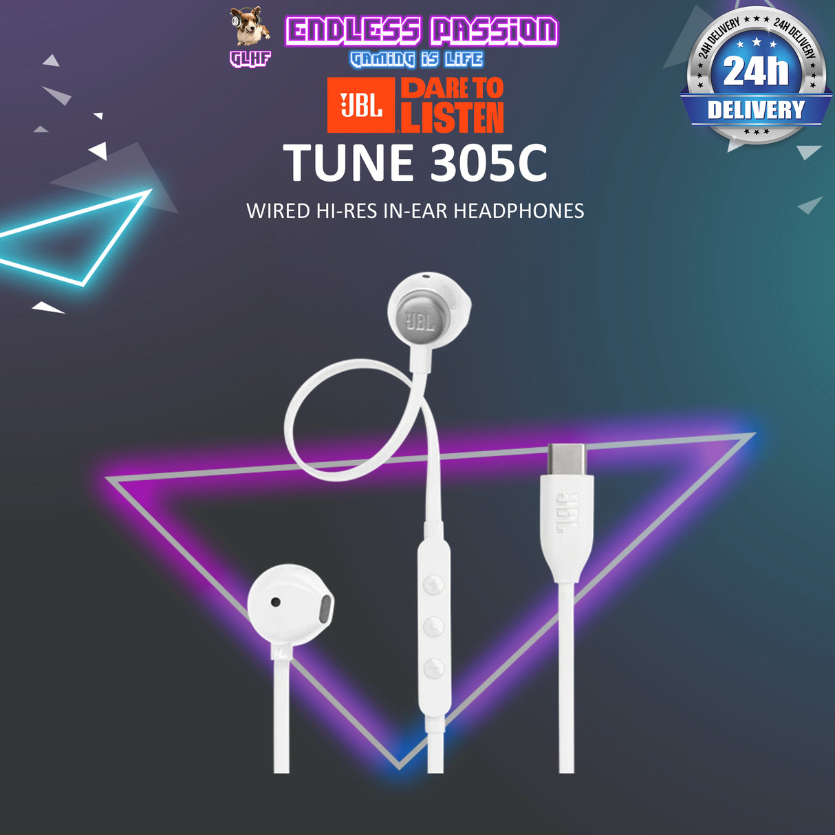 JBL Tune 305C USBC In-Ear Wired Headphone