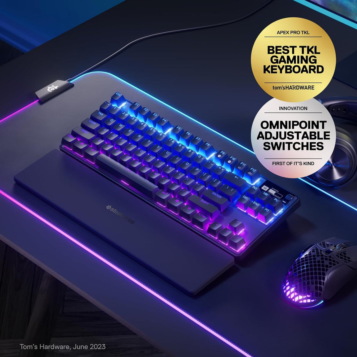 SteelSeries Apex Pro TKL Wireless Gaming Keyboard - 2023 Edition