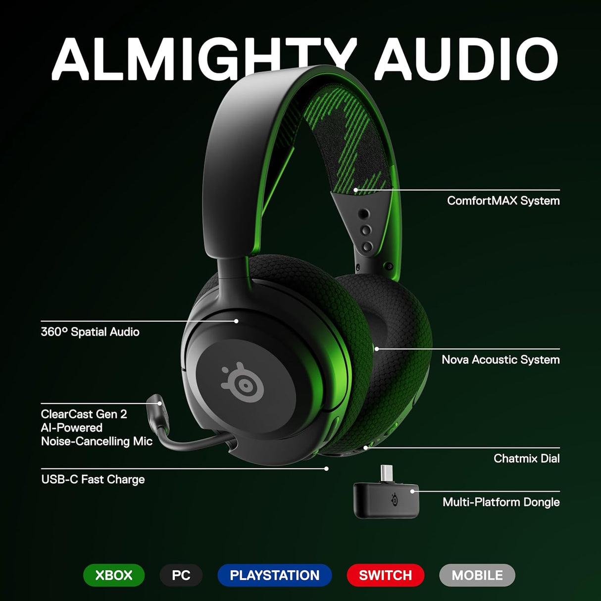 SteelSeries Arctis Nova 4X Wireless Gaming Headset