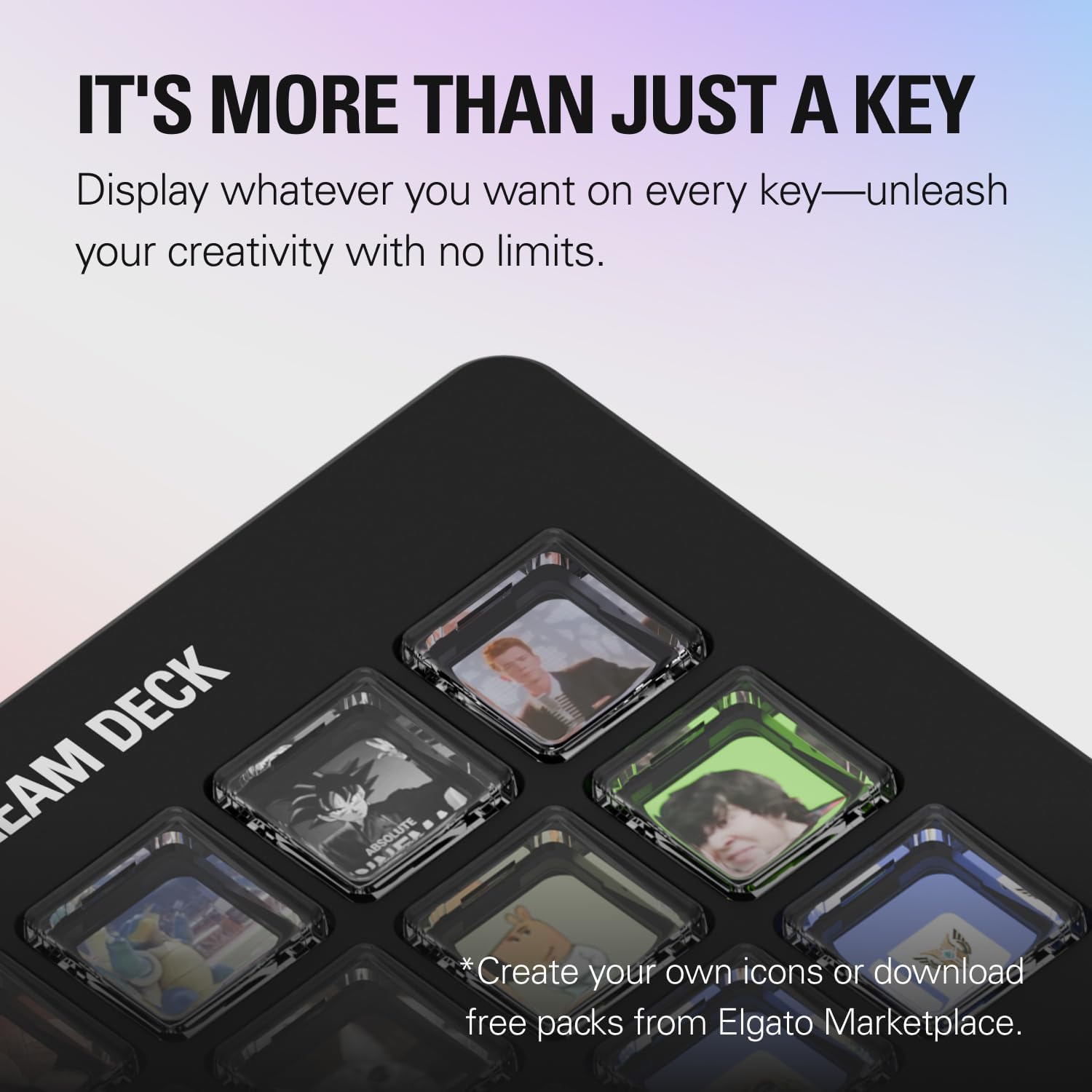 Elgato Stream Deck Scissor Keys Precision 15-Key Control Pad