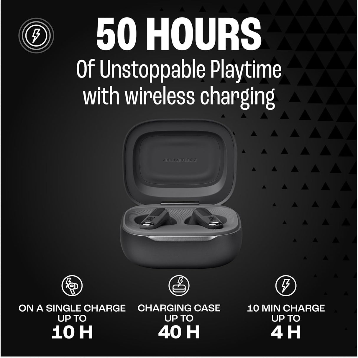 JBL Live Flex 3 True Wireless Noise-Cancelling Closed-Stick Earbuds