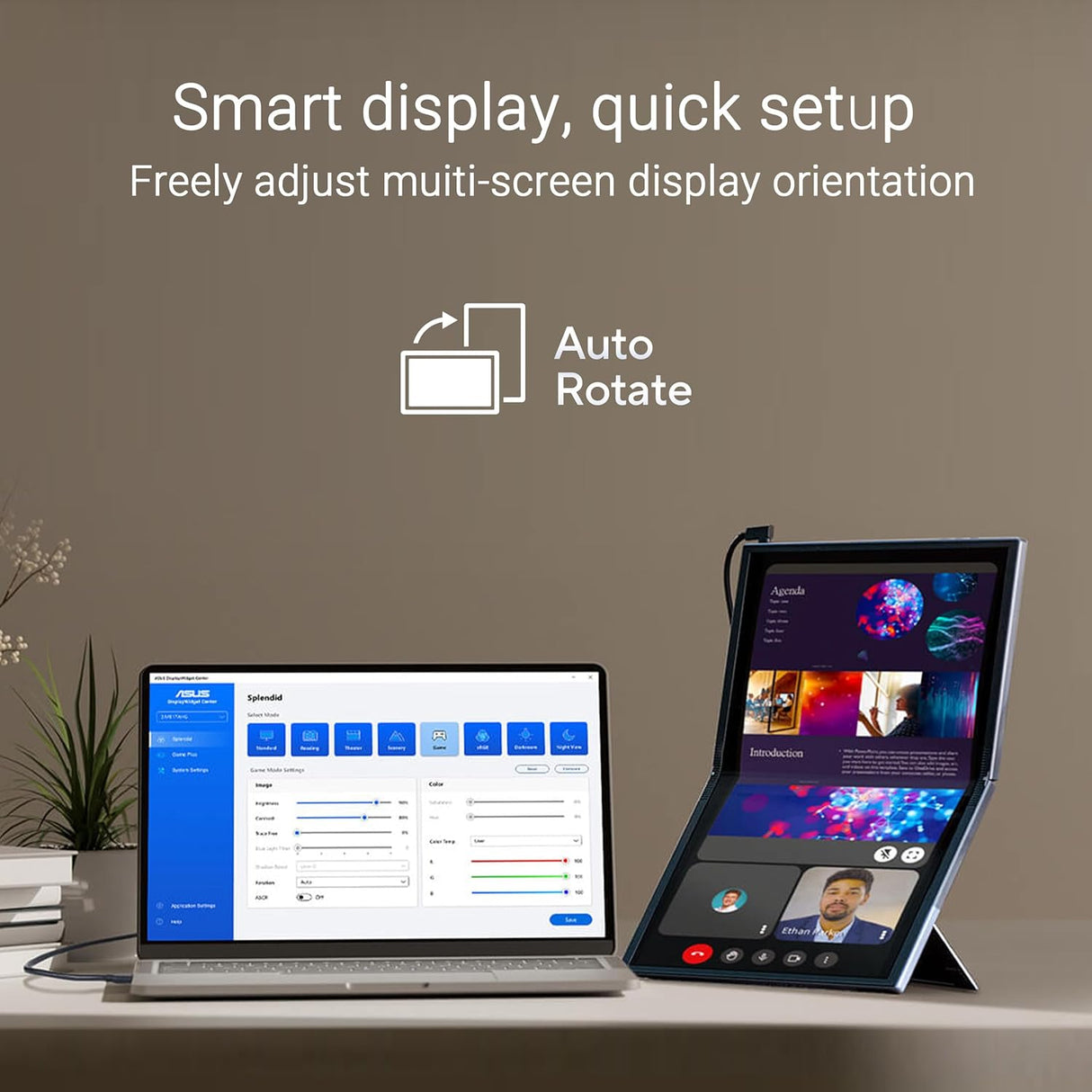 ASUS ZenScreen Fold OLED MQ17QH QHD Portable Monitor